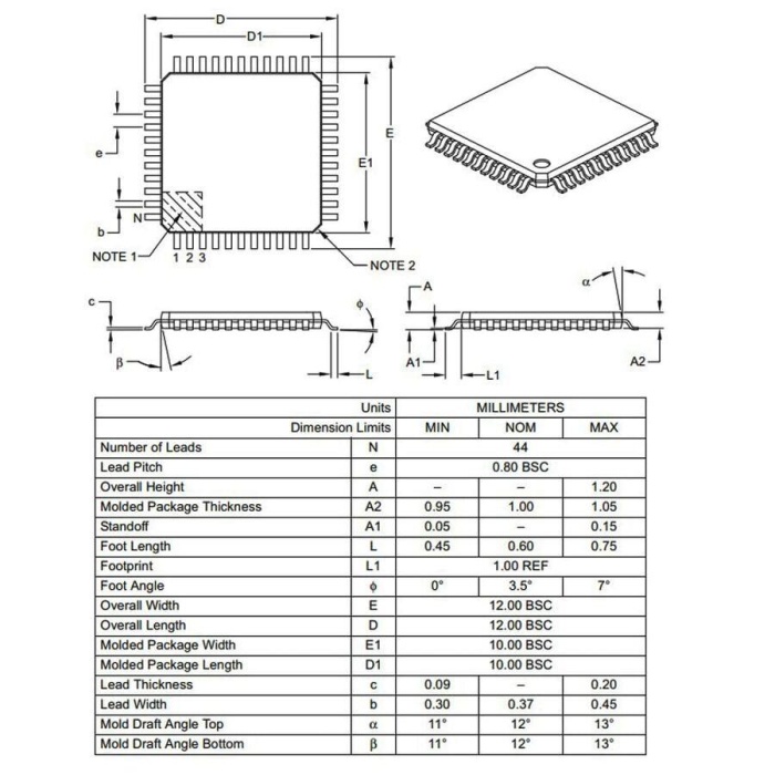 DSPIC30F4011-30I/PT SMD 16-Bit 30MIPs Mikrodenetleyici TQFP-44