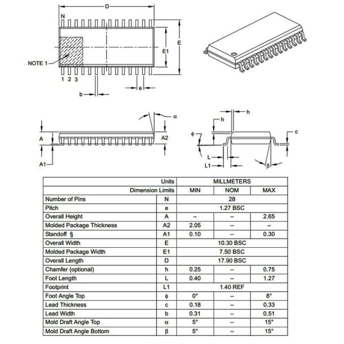 PIC18F2585 I/SO SMD 8-Bit 40MHz Mikrodenetleyici SOIC-28