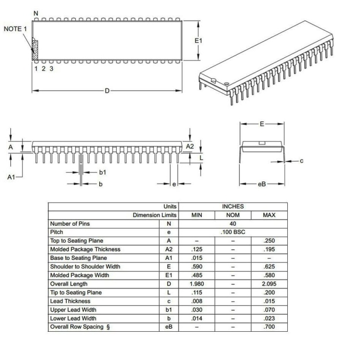 DSPIC30F4013-30I/P 16-Bit 30MIPs Mikrodenetleyici DIP-40