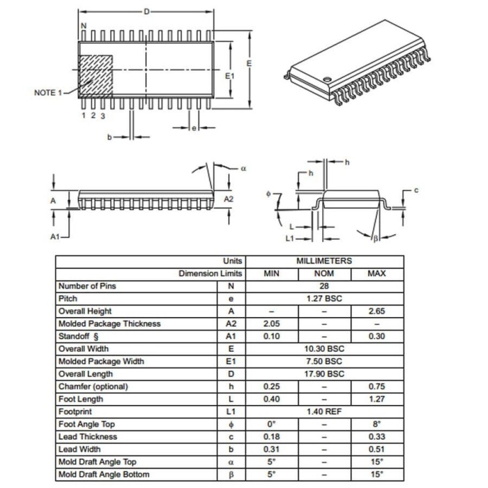 PIC18F25K80-I/SO SMD 8-Bit 64MHz Mikrodenetleyici SOIC-28