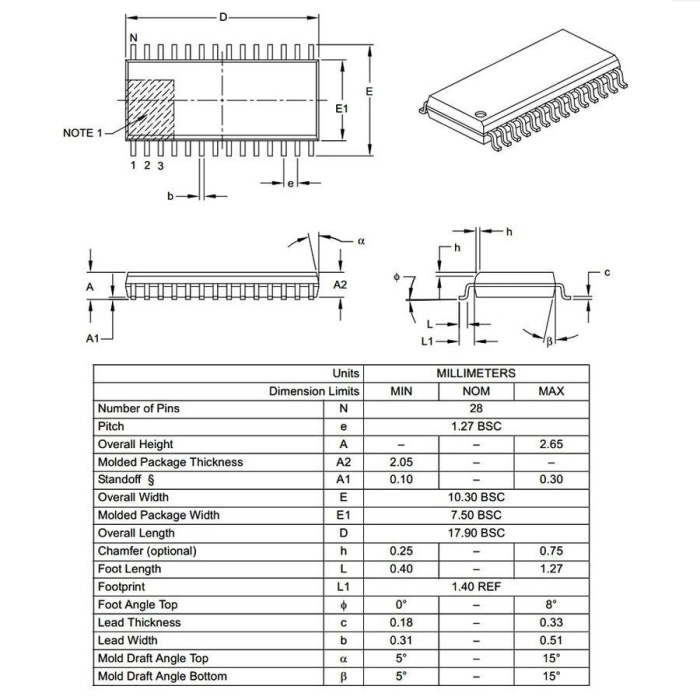 PIC18F2525 I/SO SMD SOIC-28 8-Bit 40MHz Mikrodenetleyici