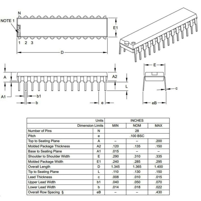 PIC18F2550 I/SP DIP-28 8-Bit 48 MHz Mikrodenetleyici