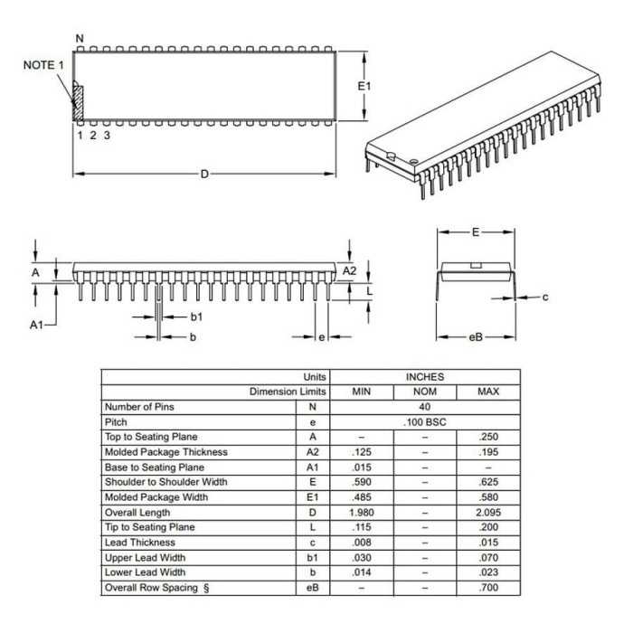 PIC18F4431 I/P DIP-40 8-Bit 40MHz Mikrodenetleyici