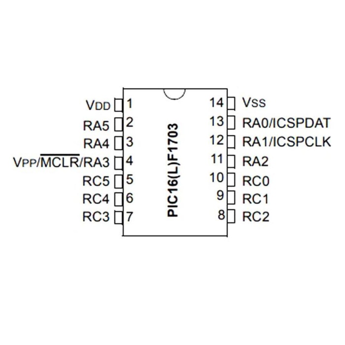 PIC16F1705-I/SL 8Bit 32Mhz SMD Mikrodenetleyici SOIC14