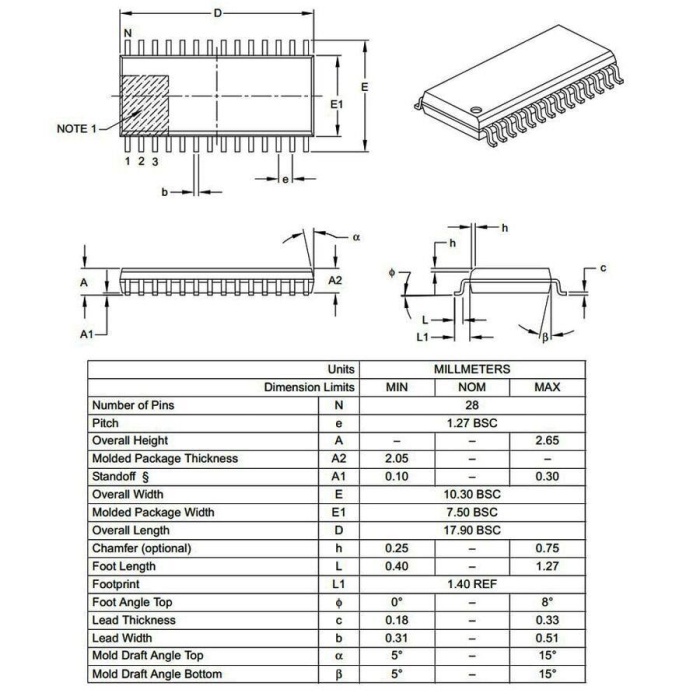 PIC18F2582 I/SO SMD 8-Bit 40MHz Mikrodenetleyici