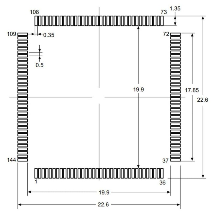 STM32F205ZCT6 32 Bit 120MHz Mikrodenetleyici LQFP144