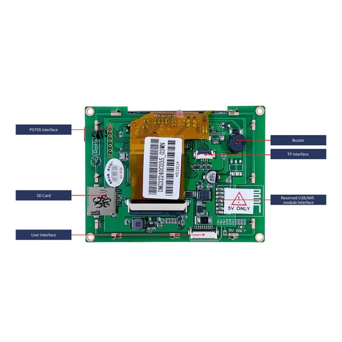 4.3 Inch Dwin HMI Display Kapasitif Ekran - Dokunmatik