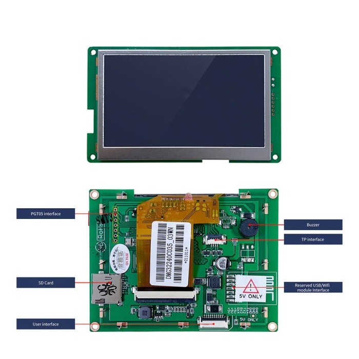 4.3 Inch Dwin HMI Display Rezistif Ekran - Dokunmatik