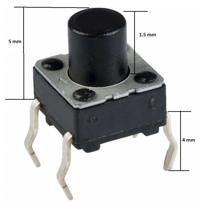 6x6 5mm Tach Buton (4 Bacak)