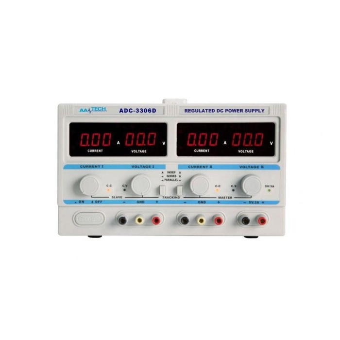 AATech ADC-3306D DC 0-6A - Çift Kanallı / 0-30V Ayarlı Güç Kaynağı - Power Supply - Yüksek Hassasiyetli