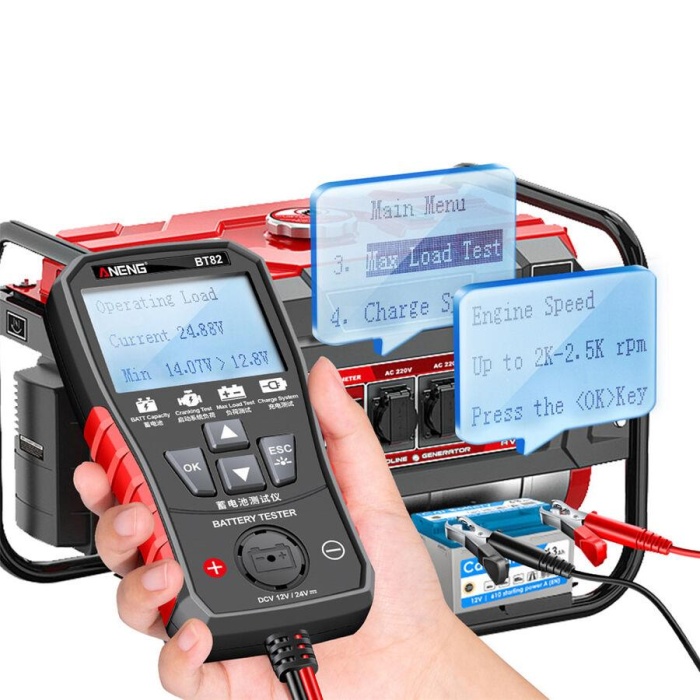 ANENG BT82 Taşınabilir Dijital Araç Akü Test Cihazı ve Devre Testi Analizörü