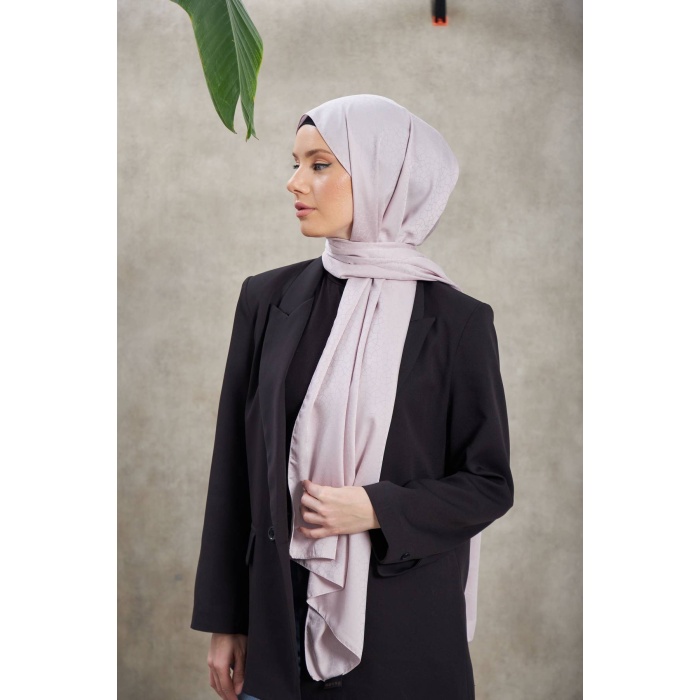 Alesa Desen İpeksi Jakar Şal Gümüş