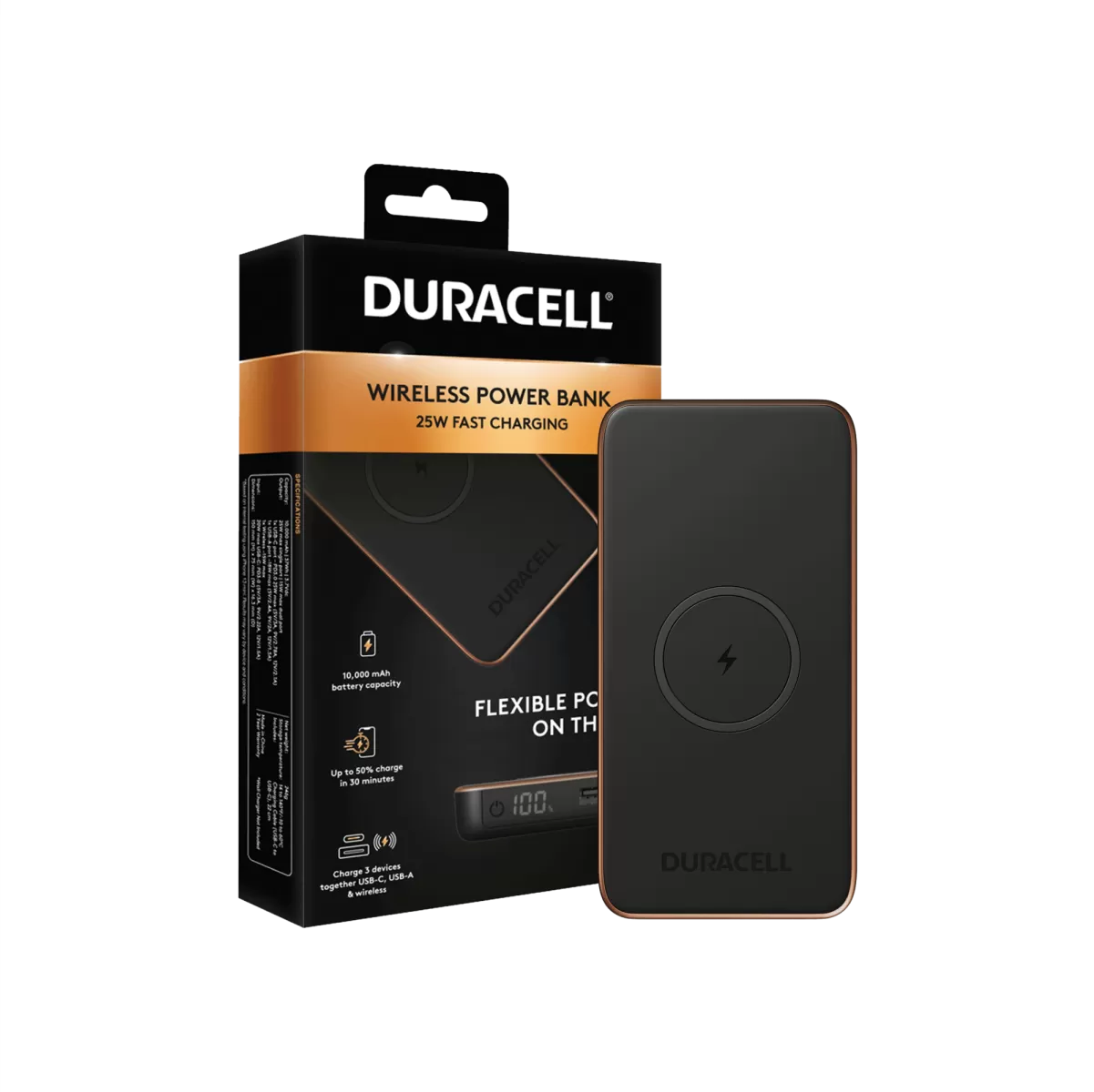 Duracell DURACELL 10000 PBANK 25W BLACK Powerbank