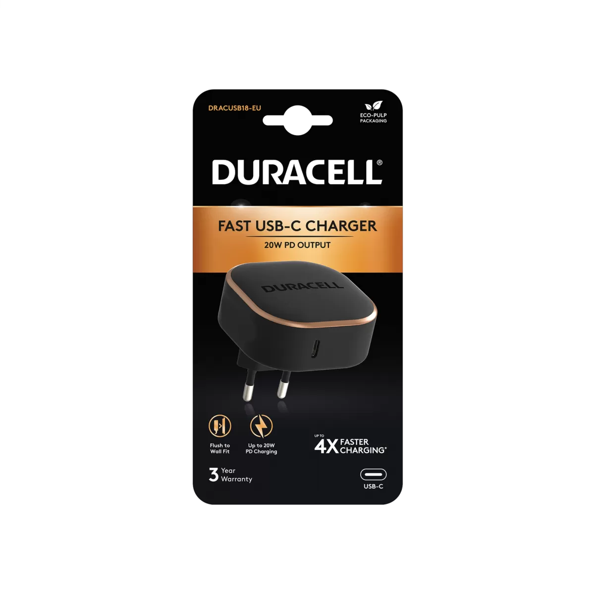 Duracell DURACELL WALL CHARGER 20W BLACK Şarj Cihazları