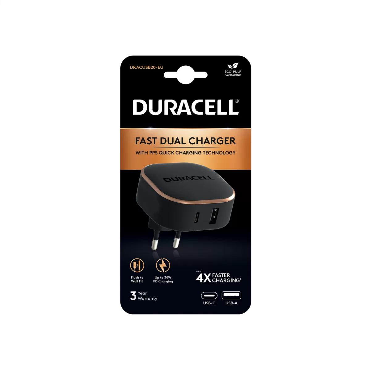 Duracell DURACELL WALL CHARGER 30W BLACK Şarj Cihazları