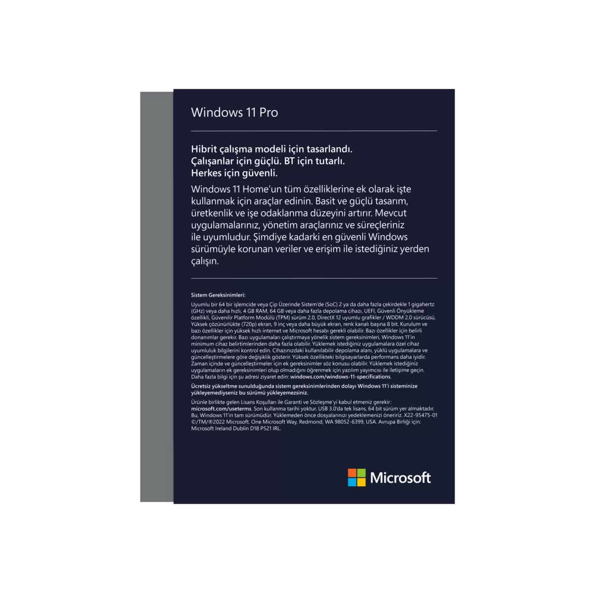 MICROSOFT Windows 11 Pro OEM 64Bit Türkçe Çevre Birimleri