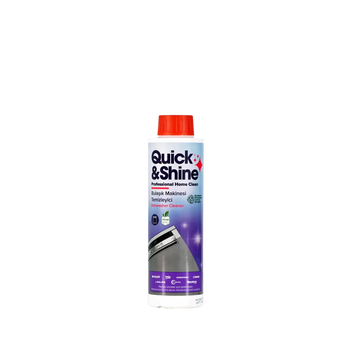Quick & Shine Bulaşık Makinesi Temizleme Sıvısı 200ml Bulaşık Makinesi Temizlik ve Bakım Ürünleri