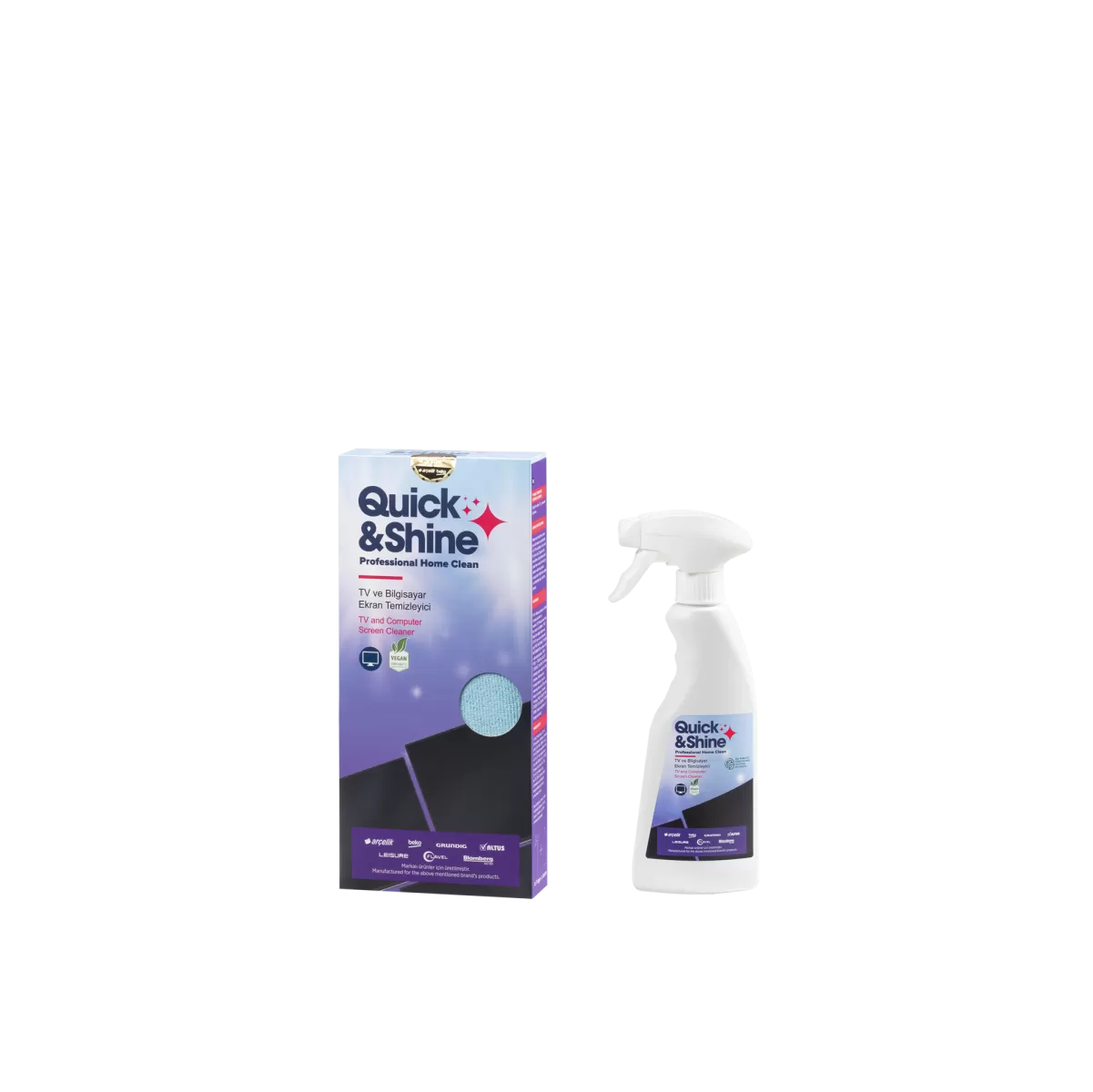 Quick & Shine Ekran Temizleyici TV & Bilgisayar Temizlik ve Bakım Ürünleri