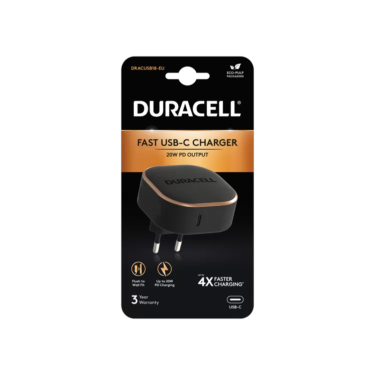 Duracell DURACELL WALL CHARGER 20W BLACK Şarj Cihazları