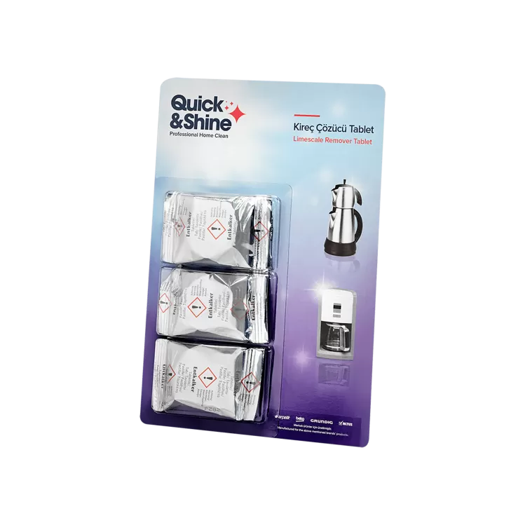 Quick & Shine Kireç Çözücü Tablet Küçük Ev Aleti Temizlik ve Bakım Ürünleri
