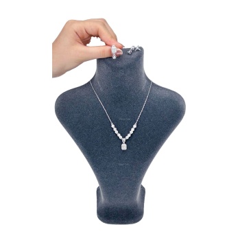 Zirkon Taşlı, Rodyum Kaplama Kolye Küpe Seti 53, Gümüş Renk