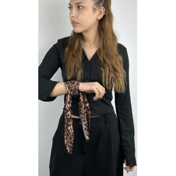 Leopar Desen, Piliseli (Katlamalı) Fular 29, 48cmx48cm