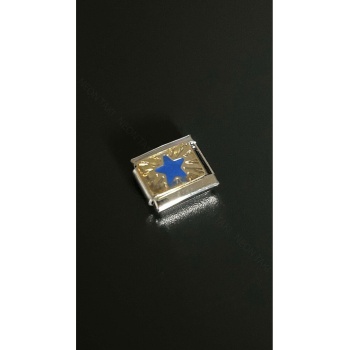 Yıldız, İtalyan Nom Bileklik için Çelik Charm 32, Gümüş Renk (BİLEKLİK DAHİL DEĞİLDİR!!)