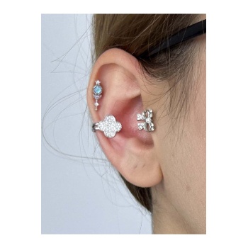 Küpe, Kararmayan Çelik, Kıkırdak bölgesi, , Gümüş Renk, Model501