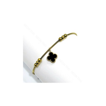 Van Figürlü Ve Topçuk Zincirli, Paslanmaz Çelik Halhal 11, Altın Renk