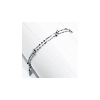 Topçuklu, Paslanmaz Çelik Halhal 21, Gümüş Renk