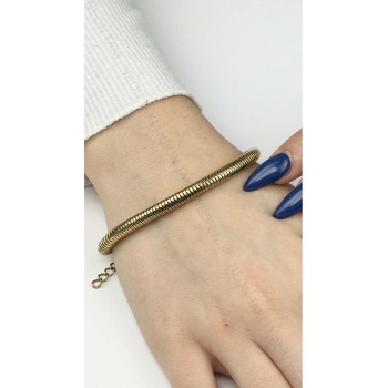 Bileklik, Kararmayan Paslanmaz Çelik, Altın Renk, Model382