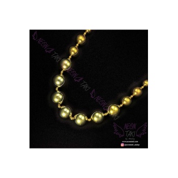 Büyük Topçuklu, Küreli Kolye 124, Altın Renk