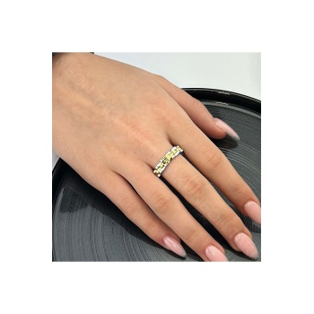 Xxx Çift Renk, Paslanmaz Çelik Yüzük 11, Gümüş Renk Ağırlıklı 17 Numara