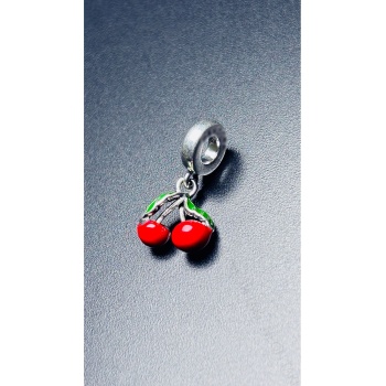 Kiraz, Sallantılı, Pan Bileklik için Çelik Charm 25 (BİLEKLİK DAHİL DEĞİLDİR!!)