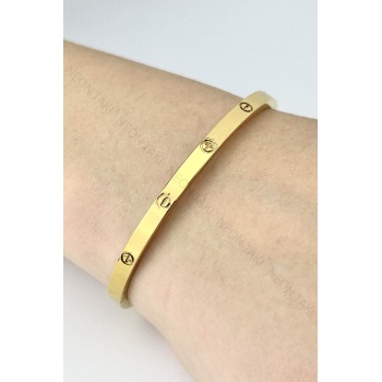 Marka Model Paslanmaz Çelik Kelepçe 183, Altın Renk