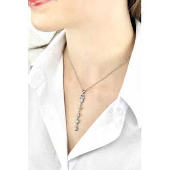 Manifest Y kolye 436, Gümüş Rengi