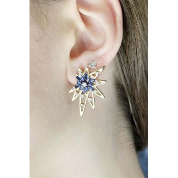 Yarım Kutup Yıldızı Çelik Küpe 636, Altın Renk