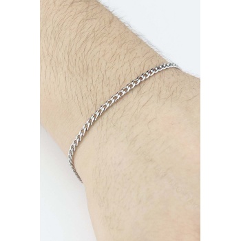 Erkek Zincir Bileklik 497, Gümüş Renk