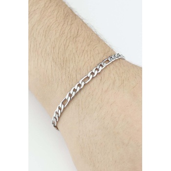 Erkek Zincir Bileklik 498, Gümüş Renk