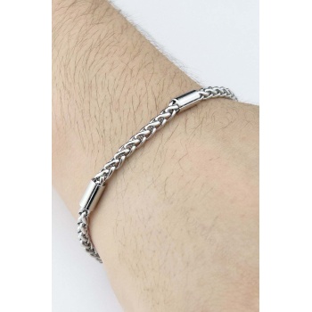 Erkek Zincir Bileklik 500, Gümüş Renk