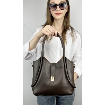 Yavrulu Yumuşak Deri Ayarlanabilir Askılı Kadın Çanta Acı Kahve, 68