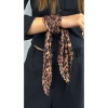 Leopar Desen, Piliseli (Katlamalı) Fular 29, 48cmx48cm