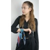 Çok Renkli, Piliseli (Katlamalı) Fular 30, 48cmx48cm