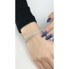 Zirkon Taşlı, 3lü Lastikli Bileklik 167, Silver Renk