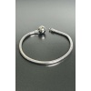 Charm Taşıyıcı Paslanmaz Bileklik 141, Küre Klipsli 17cm