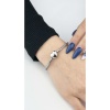 Charm Taşıyıcı Paslanmaz Bileklik 139, Kalp Klipsli 19cm