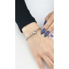 Charm Taşıyıcı Paslanmaz Bileklik 138, Küre Klipsli 19cm