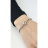 Charm Taşıyıcı Paslanmaz Bileklik 138, Küre Klipsli 19cm