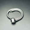 Charm Taşıyıcı Paslanmaz Bileklik 138, Küre Klipsli 19cm