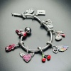 Charm Taşıyıcı Paslanmaz Bileklik 138, Küre Klipsli 19cm